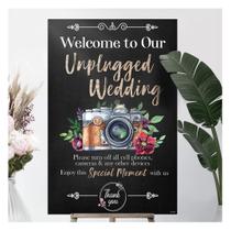 Placa de cerimônia desconectada SPEEDYORDERS Chalkboard Wedding