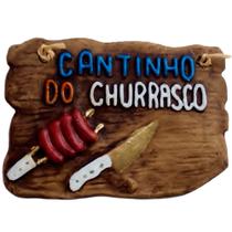 Placa de Churrasco Decorativa - Cantinho do Churrasco - Linguiça
