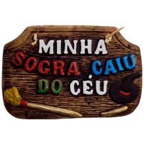 Placa De Churrasco Decorativa Minha Sogra Caiu Do Céu
