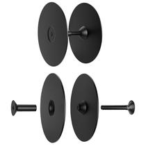 Placa de cobertura de orifício de porta Kscjdg de 6,7 cm em preto fosco, pacote com 2 Placa de cobertura de orifício de porta Kscjdg de 6,7 cm em preto fosco, pacote com 2