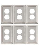 Placa de cobertura de saída duplex TREEWELL Metal Wall Níquel escovado Placa de cobertura de saída duplex TREEWELL Metal Wall Níquel escovado