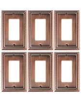Placa de cobertura de saída TREEWELL, pacote com 6 unidades, em cobre antigo decorativo