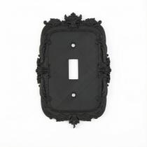 Placa de cobertura decorativa do interruptor de luz gótica preta barroca Placa de cobertura decorativa do interruptor de luz gótica preta barroca