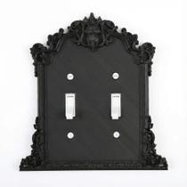 Placa de cobertura decorativa do interruptor de luz gótica preta barroca Placa de cobertura decorativa do interruptor de luz gótica preta barroca