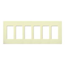 Placa de cobertura do interruptor de luz Lutron Claro 6 Gang Almond