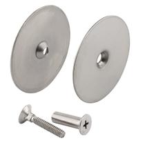 Placa de cobertura do orifício da porta Prime-Line U 10677 em aço inoxidável Placa de cobertura do orifício da porta Prime-Line U 10677 em aço inoxidável