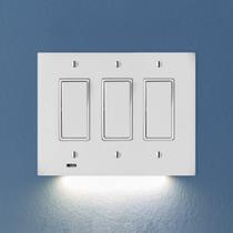 Placa de comutação SnapPower SwitchLight para switch Triple-Gang