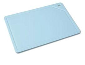 Placa de Corte em Polietileno Azul com Canaleta 30x50x1cm - Solrac