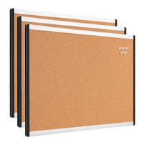 Placa de cortiça Amazon Basics retangular com moldura, pacote com 3, 58x43cm Placa de cortiça Amazon Basics retangular com moldura, pacote com 3, 58x43cm