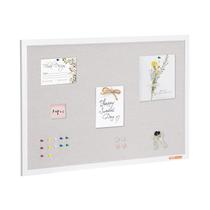 Placa de cortiça VEVOR 36x24cm branca com superfície de linho