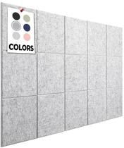 Placa de cortiça WallHero Office 59 x 36 cm, pacote com 15 ladrilhos de feltro, cinza Placa de cortiça WallHero Office 59 x 36 cm, pacote com 15 ladrilhos de feltro, cinza