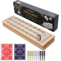 Placa de cribbage magnética Vamslove Wooden Folding 3 Track 38cm Placa de cribbage magnética Vamslove Wooden Folding 3 Track 38cm