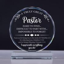 Placa de cristal, presente de agradecimento Pastor, exclusivo, 0,45 kg