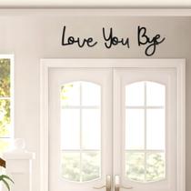 Placa de decoração de casa Yadiana Love You Bye Above Door 80 cm preta