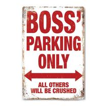 Placa de decoração de parede Iron Boss Parking Only 20x30cm Placa de decoração de parede Iron Boss Parking Only 20x30cm