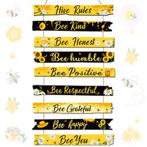 Placa de decoração de parede Jetec Bee Hive Rules, presente de Natal Placa de decoração de parede Jetec Bee Hive Rules, presente de Natal