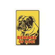 Placa de decoração de parede Vintage Retro Iron Painting Beware of Dog Placa de decoração de parede Vintage Retro Iron Painting Beware of Dog