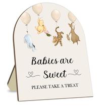 Placa de decoração Hatzelou Winnie The Pooh Baby Shower 23x28cm