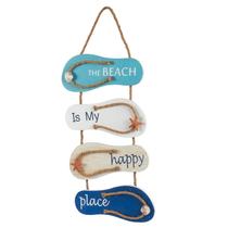 Placa de decoração para pendurar na parede Juvale Wooden Beach Flip Flop Placa de decoração para pendurar na parede Juvale Wooden Beach Flip Flop