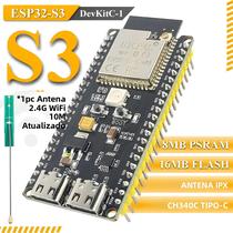 Placa De Desenvolvimento ESP32-S3-DevKitC-1 42 Pinos Módulo BT 24G Wifi 8MB PSRAM 16MB FLASH Para Placa De Desenvolvimento ESP32-S3-DevKitC-1 42 Pinos Módulo BT 24G Wifi 8MB PSRAM 16MB FLASH Para