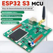 Placa De Desenvolvimento LCD De 1,77 Polegadas ESP32 S3 Módulo BT WiFi AI IoT W5500 ETH CH340K