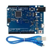 Placa de Desenvolvimento Leonardo R3 ATMEGA32U4 para Arduino - com Cabo USB de 30cm