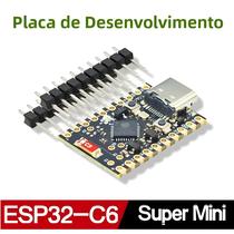 Placa De Desenvolvimento Super Mini ESP32-C6 WiFi Bluetooth 4MB Flash Tipo-C