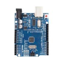 Placa De Desenvolvimento UNO R3 ATmega328P CH340G Com Cabo De Conexão Reta Para Arduino Placa De Desenvolvimento UNO R3 ATmega328P CH340G Com Cabo De Conexão Reta Para Arduino
