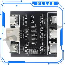 Placa De Detecção De Cabo De Dados USB Tester PLR DT3 Interruptor On-Off Para iOS Android Tipo-C Placa De Detecção De Cabo De Dados USB Tester PLR DT3 Interruptor On-Off Para iOS Android Tipo-C
