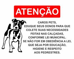 Placa de educação recolha as fezes do seu animal