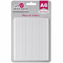 Placa de Emboss Relevo A6 Listras Art & Montagem Placa de Emboss Relevo A6 Listras Art & Montagem