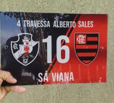 Placa de endereço personalizada