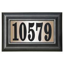 Placa de endereço Qualarc Edgewood Classic Retangular Iluminada Placa de endereço Qualarc Edgewood Classic Retangular Iluminada
