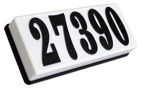 Placa de endereço Qualarc Serrano de baixa tensão com números de 4 polegadas Placa de endereço Qualarc Serrano de baixa tensão com números de 4 polegadas