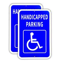Placa de estacionamento para deficientes físicos Minton, alumínio de 18 x 12 polegadas (pacote com 2) Placa de estacionamento para deficientes físicos Minton, alumínio de 18 x 12 polegadas (pacote com 2)