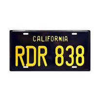 Placa de estanho de ferro retrô para decoração de parede, placa de licença da Califórnia