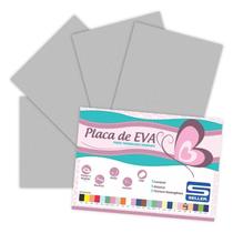 Placa de EVA 40X60cm Cinza pacote com 10 folhas - Seller