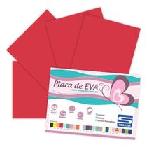 Placa de EVA 40X60cm Vermelho pacote com 10 folhas - Seller