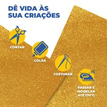 Placa de EVA Brilho Seller 60x40cm 1,5mm 30 Unidades, Glitter Integral, Lavável e Atóxica -