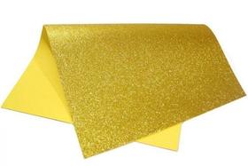 Placa De EVA Dourado Com Glitter Kazzoo 5 Unidades 40 x 60cm