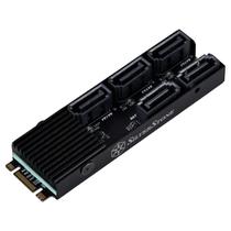 Placa de expansão de armazenamento SilverStone Technology ECS07 SATA Gen3 6 Gbps 5 portas