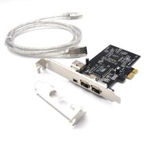 Placa de expansão Padarsey PCIe 3 portas 1394A Firewire