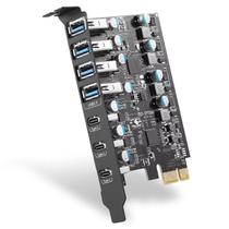 Placa de expansão PCI-E para USB 3.0 de 7 portas para PC desktop