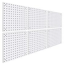 Placa de fixação de aço Daanxw, pacote com 6, 30x30cm, branca com acessórios