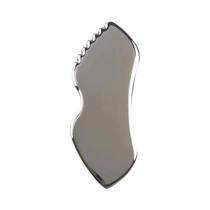 Placa De Gua Sha Em Aço Inoxidável Para Massagem Facial, Ferramenta Metálica Portátil Com Dentes