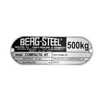Placa de identificacao 111 X 40 X 0,8MM NT 0,5T 4313 15177800 BERG STEEL Placa de identificacao 111 X 40 X 0,8MM NT 0,5T 4313 15177800 BERG STEEL
