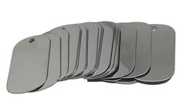 Placa De Identificação Militar Dogtag Em Inox 304 Lote 100pç Placa De Identificação Militar Dogtag Em Inox 304 Lote 100pç