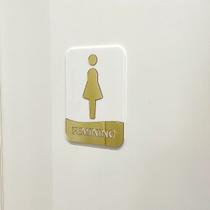 Placa de identificação para banheiros Feminino - Acrílico