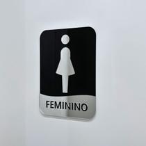 Placa de identificação para banheiros Feminino - Acrílico
