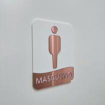 Placa de Identificação para Banheiros Masculino - Acrílico